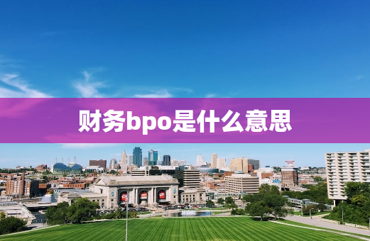 财务bpo是什么意思