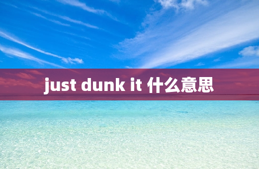 just dunk it 什么意思