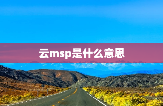 云msp是什么意思