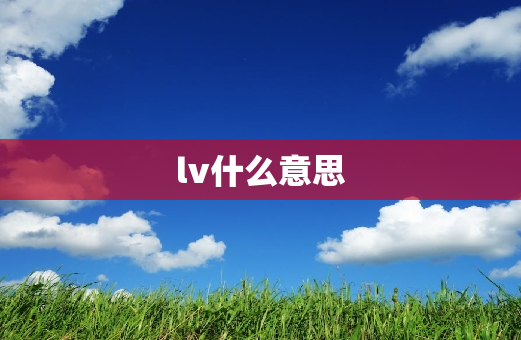 lv什么意思