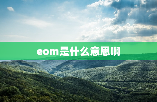 eom是什么意思啊