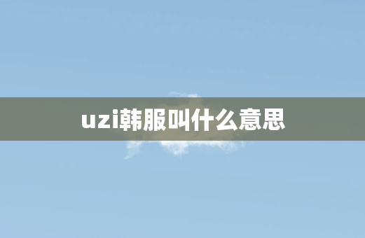 uzi韩服叫什么意思