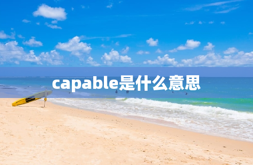 capable是什么意思