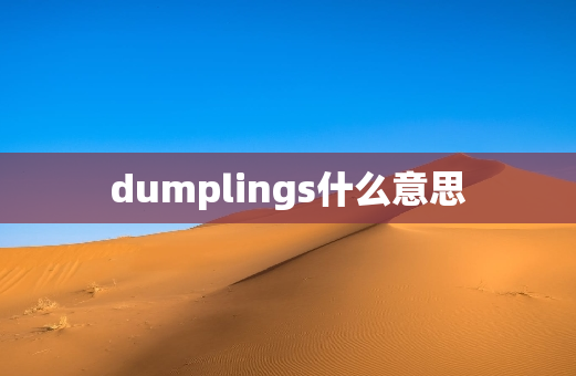 dumplings什么意思