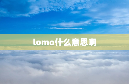 lomo什么意思啊