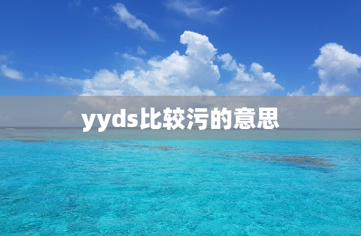 yyds比较污的意思