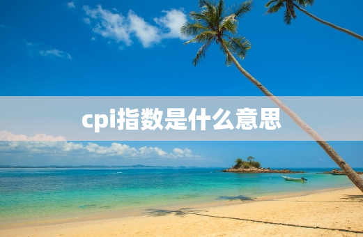 cpi指数是什么意思