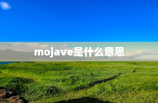 mojave是什么意思