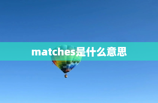 matches是什么意思