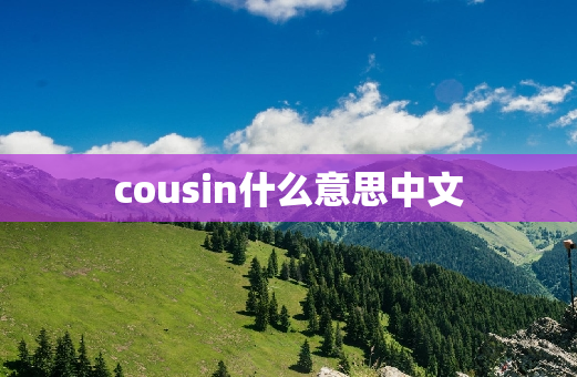 cousin什么意思中文