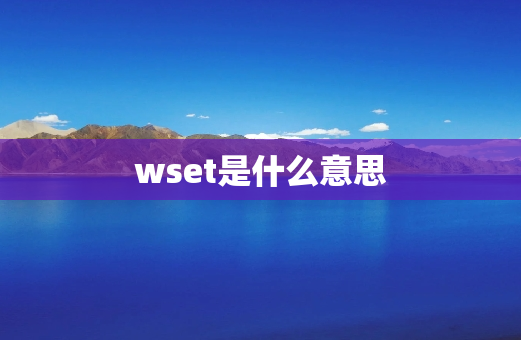 wset是什么意思