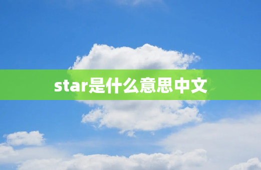 star是什么意思中文