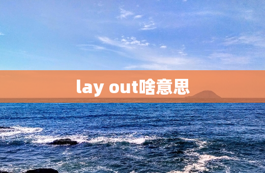 lay out啥意思