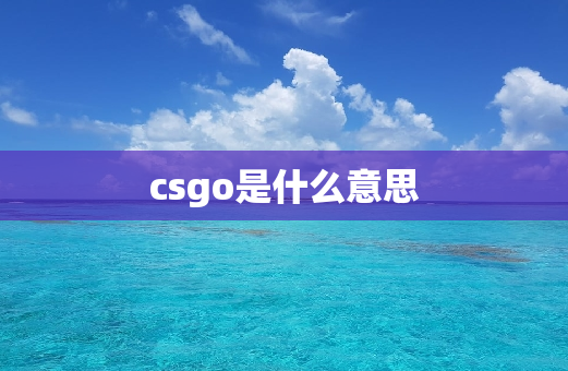 csgo是什么意思