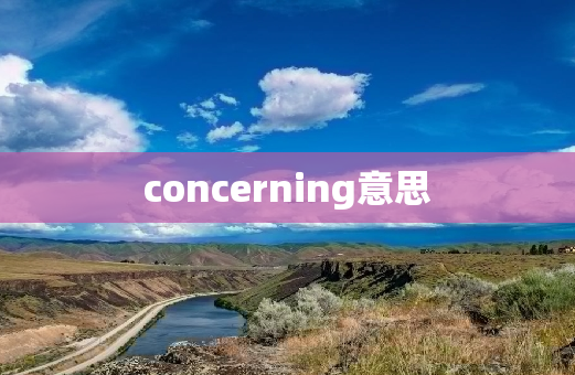 concerning意思