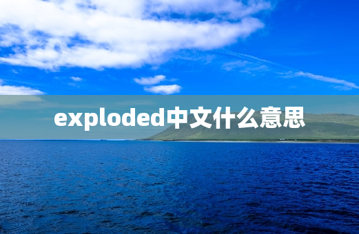 exploded中文什么意思