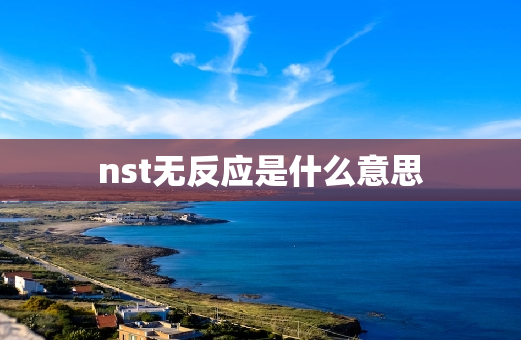 nst无反应是什么意思