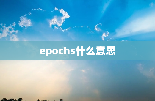 epochs什么意思