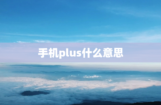 手机plus什么意思