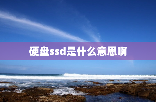 硬盘ssd是什么意思啊