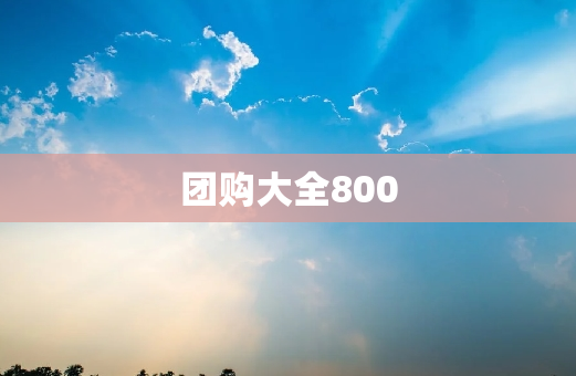 团购大全800