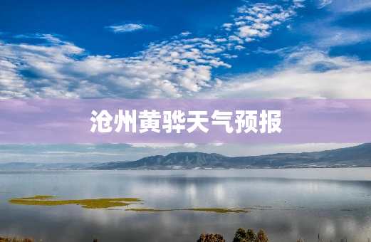 沧州黄骅天气预报