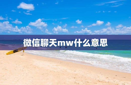 微信聊天mw什么意思