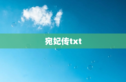 宛妃传txt