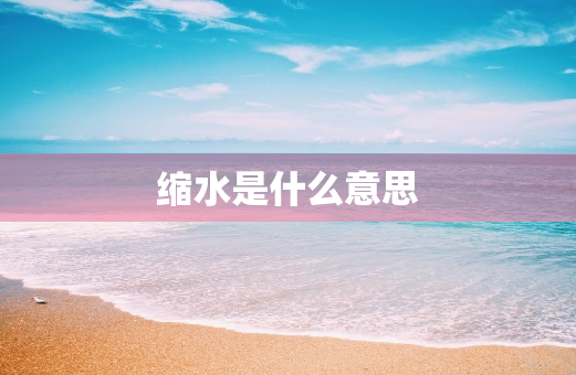 缩水是什么意思