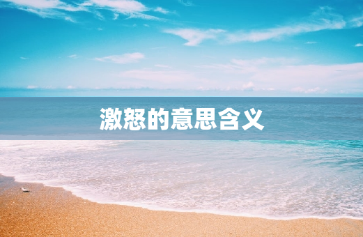 激怒的意思含义