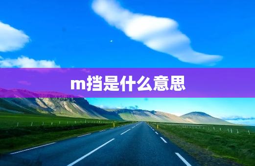 m挡是什么意思