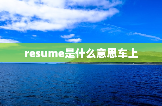 resume是什么意思车上